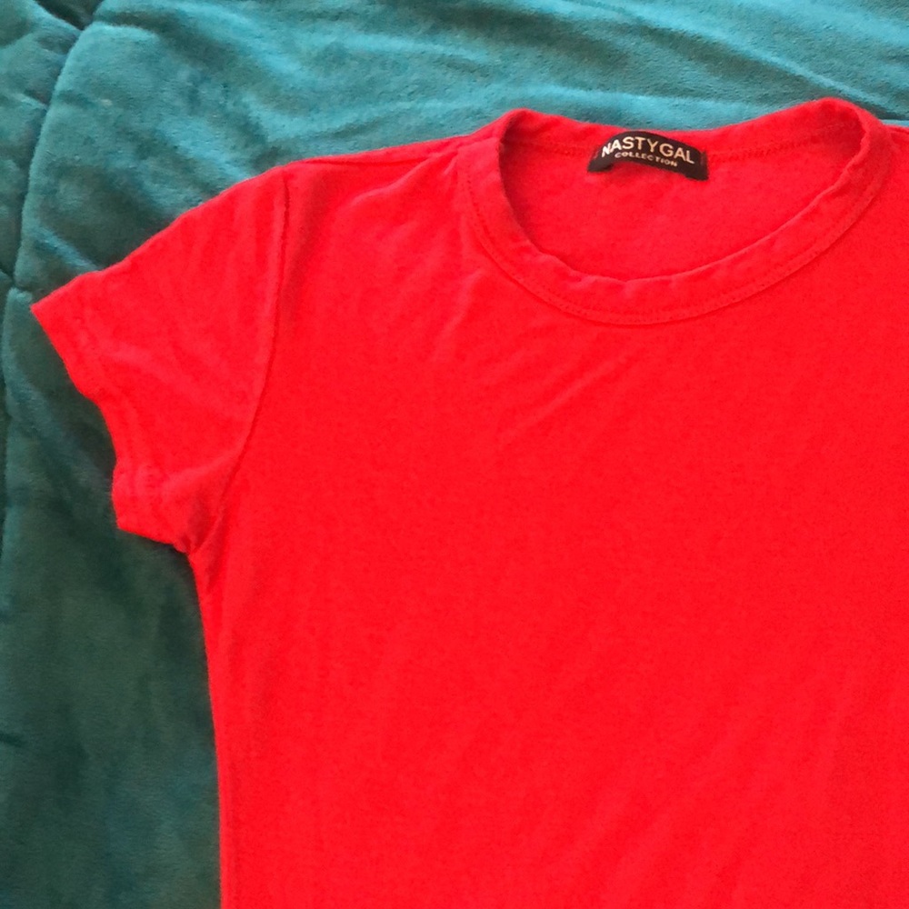 Red Slim Fit Baby Tee XS